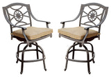 Darlee - Ten Star Patio Counter Height Swivel Bar Stool with Cushion (Set of 2) - DL503-7CH-2
