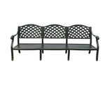 Darlee - Nassau 4-Piece Patio Sofa Conversation Set with Cushions and 21 x 42'' Rectangular Coffee Table - DL603-4PCS-60B