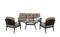 Darlee - Nassau 4-Piece Patio Sofa Conversation Set with Cushions and 21 x 42'' Rectangular Coffee Table - DL603-4PCS-60B