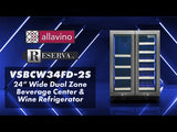 Allavino Reserva Series 24" Wide Two Door Stainless Steel Wine Refrigerator/Beverage Center