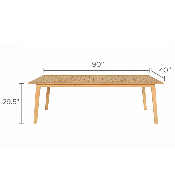 Royal Teak - ADMIRAL DINING TABLE 40" X 90" | ADT90