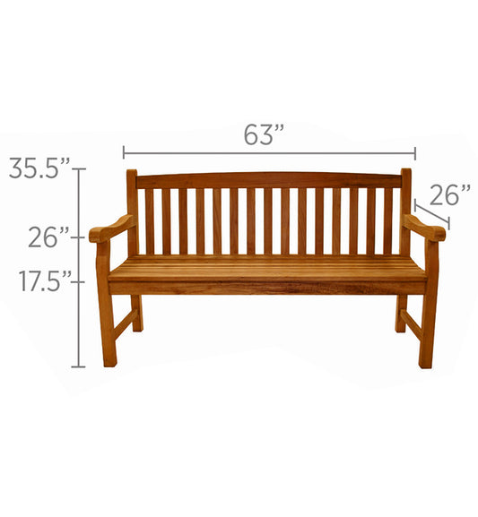 Royal Teak Collection Classic Three-Seater Bench – CC3S