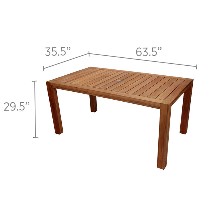 Royal Teak Collection 63 Inch Comfort Table – COMF63
