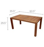 Royal Teak Collection 63 Inch Comfort Table – COMF63