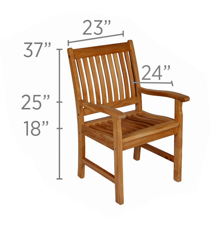 Royal Teak Collection Compass Dining Arm Chair – COMAC