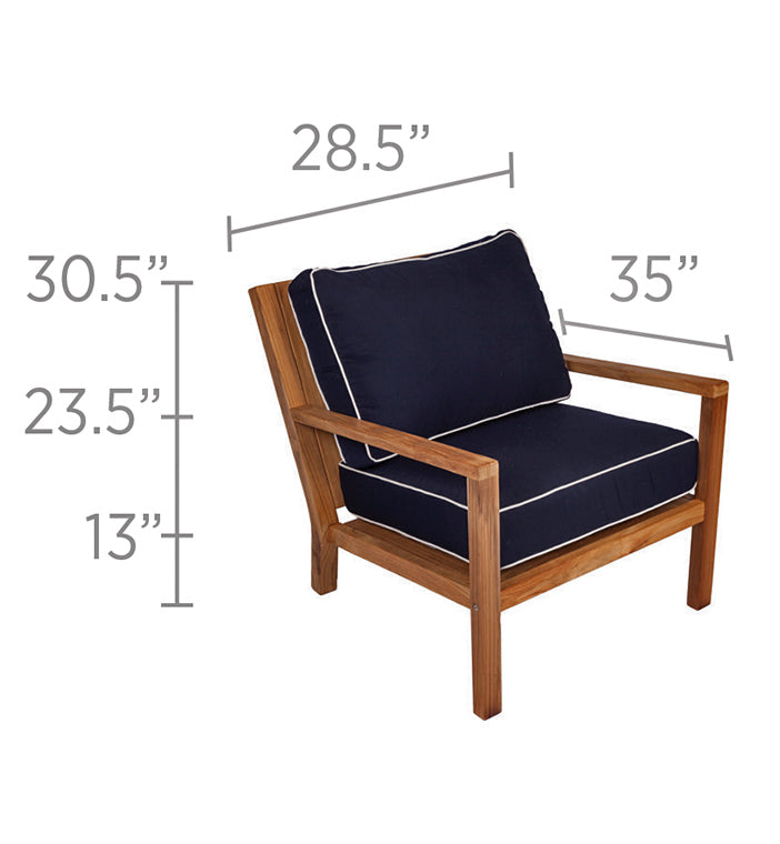 Royal Teak Fabric Collection Coastal Chair – COACH