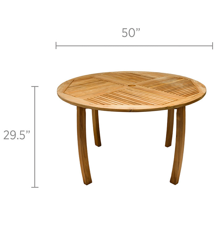Royal Teak Collection Dolphin Round Table – DP50R