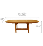 Royal Teak Collection Large Oval Family Expansion Table – FEO10