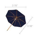 Royal Teak Collection 10 Foot White Deluxe Umbrella – UMBW