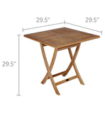 Royal Teak Collection Medium Sailor Square Folding Table – SFS30