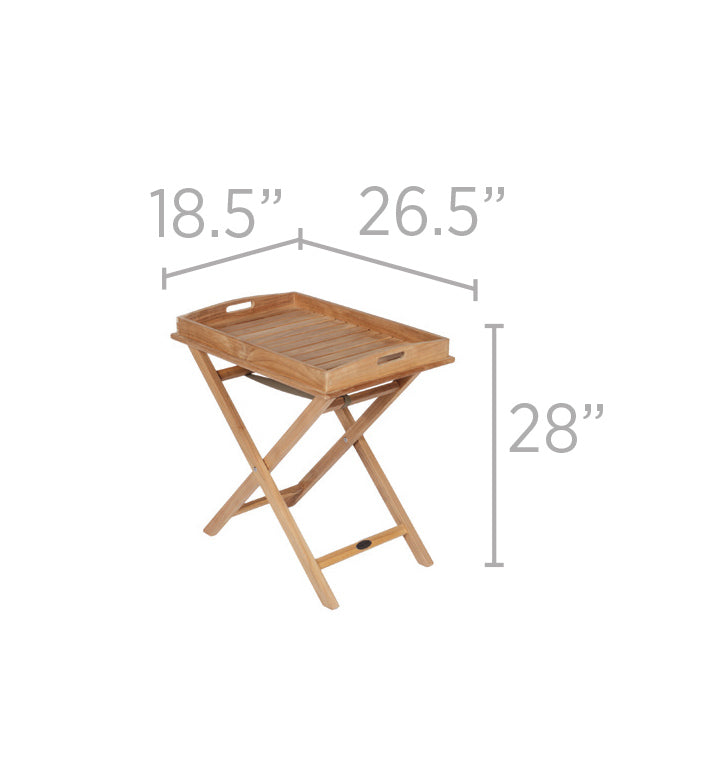 Royal Teak Collection Tray Plus Stand – TRST