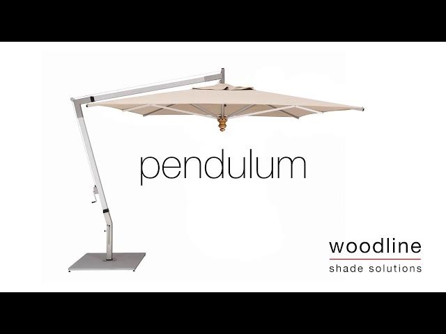 Woodline - 11.5’ Pendulum Aluminum Cantilever Square Crank Lift Umbrella - PE35SAS
