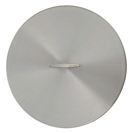The Outdoor Plus - 48" Round Stainless Steel Cover - Stainless Steel Handle - OPT-48RC