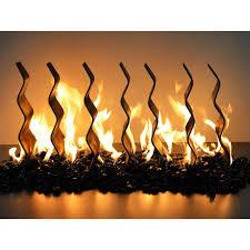 The Outdoor Plus Ornaments The Outdoor Plus Stainless Steel or Black Fireplace Waves Ornament | OPT-WBB24