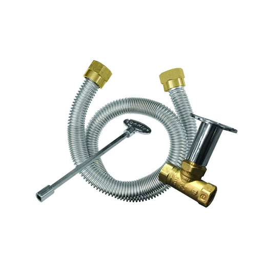 Firegear - Brass Natural Gas Fire Pit H Burner Kit - FG-PSBR-T110-LPK
