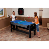 Fat Cat - 6' - 3-in-1 Flip Multi-Game Table - Blue Top - 64-1051