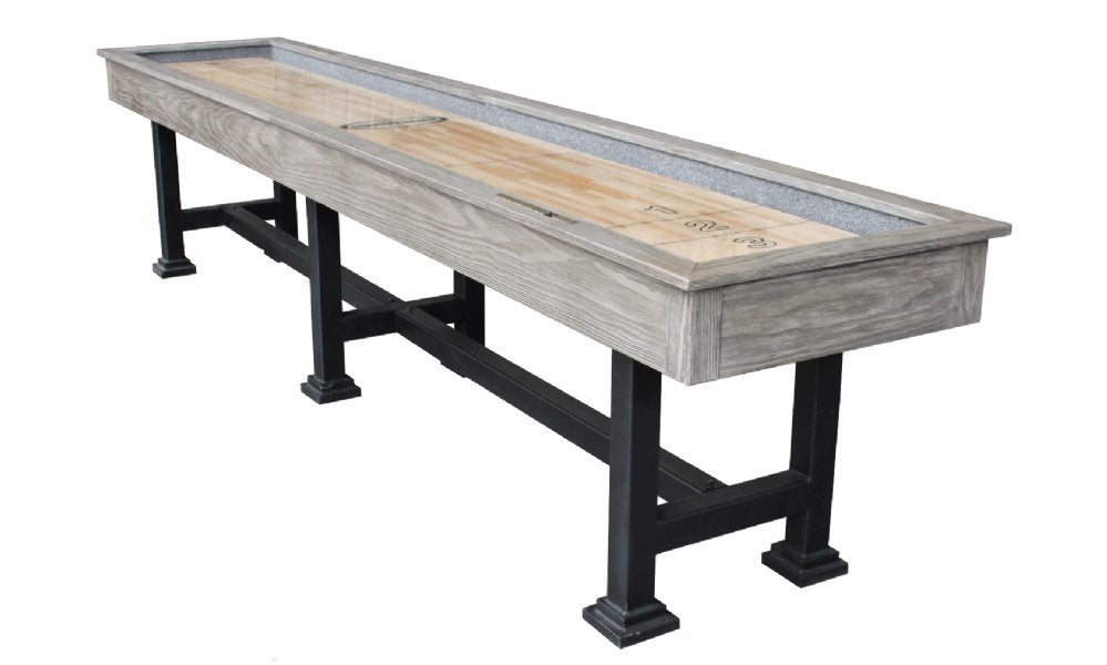12-foot Shuffleboard Table "The Urban" in Silver Mist | Urban-SIL-12