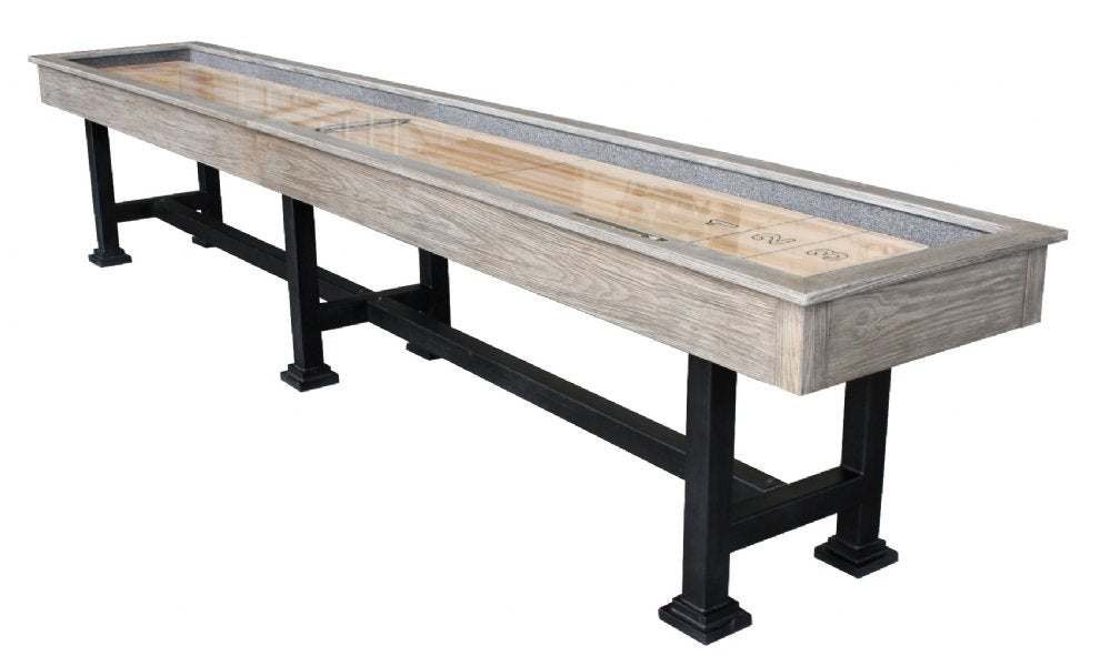 16-foot Shuffleboard Table "The Urban" in Silver Mist | Urban-SIL-16