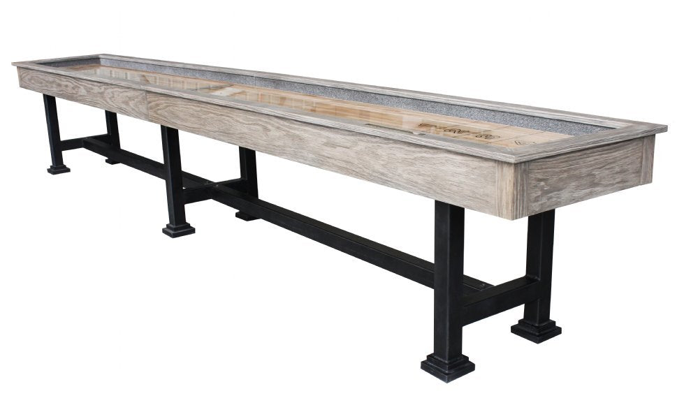 12-foot Shuffleboard Table "The Urban" in Silver Mist | Urban-SIL-12