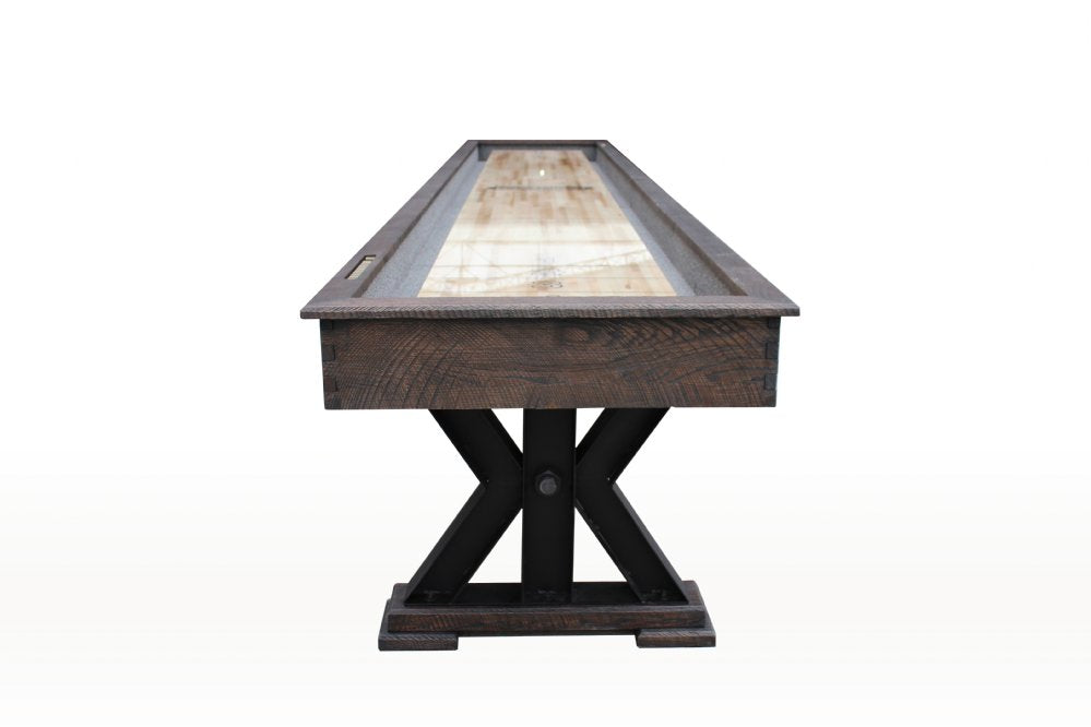 The Weathered" Shuffleboard Table in Black Oak/Desert Sand - available in 12, 14, 16, 18, 20 & 22 foot