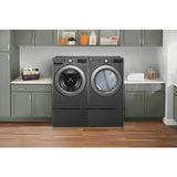 LG - 5.0 CF Front Load Washer (WM3470CM) & 7.4 CF Electric Dryer (DLE3470M) - WM3470CM-E-KIT