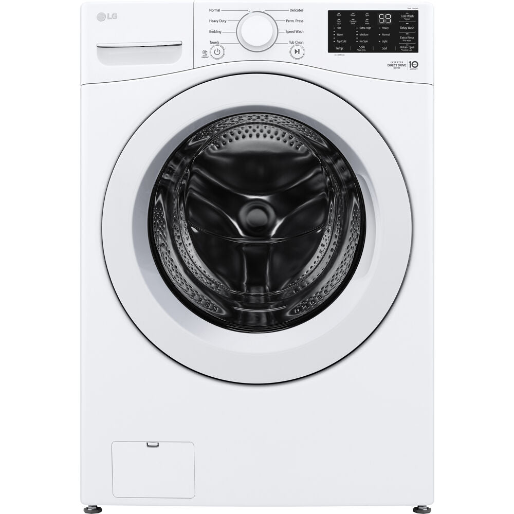 LG - 5.0 CF Ultra Large Capacity Front Load Washer with ColdWash, NFC Tag On - WM3470CW
