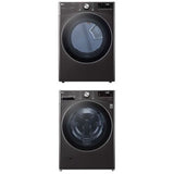 LG - 5.0 CF Front Load Washer (WM4200HBA) & 7.4 CF Electric Dryer (DLEX4200B) - WM4200HBA-E-KIT