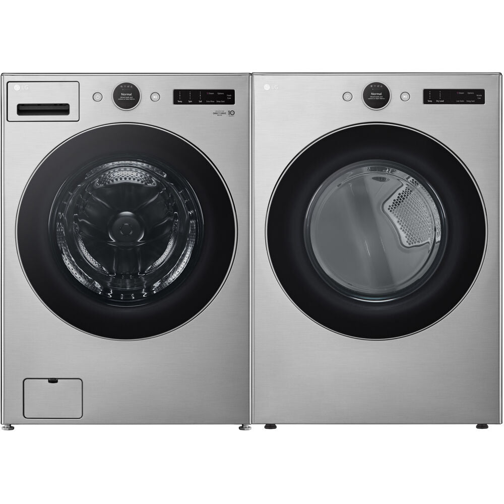 LG - 4.5 CF Front Load Washer (WM5500HVA) & 7.4 CF Electric Dryer (DLEX5500V) - WM5500HVA-E-KIT