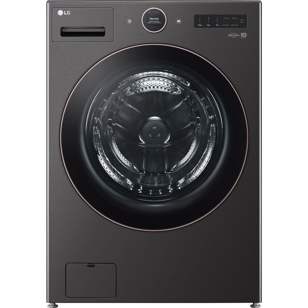 LG - 5.0 CF Ultra Large Capacity Front Load Washer, TurboWash360, Steam, Wifi - WM6500HBA