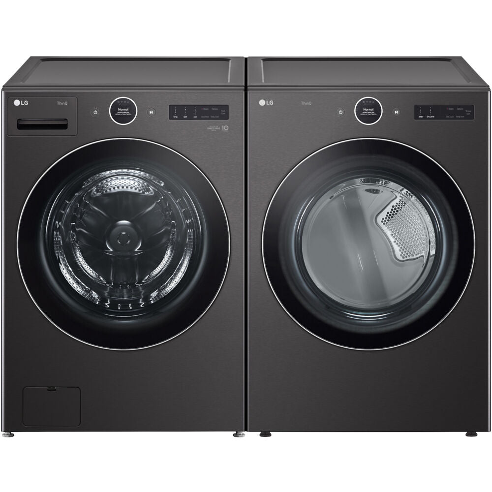 LG - 5.0 CF Front Load Washer (WM6700HBA) + 7.4 CF Gas Dryer (DLGX6701B) - WM6700HBA-G-KIT