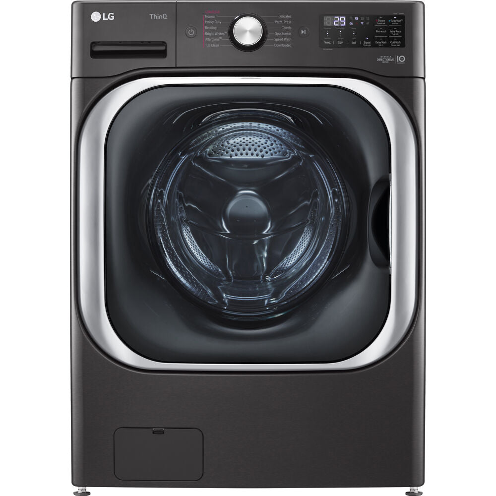 LG - 5.2 CF Mega Capacity Front Load Washer with TurboWash, Steam, AIDD, WIFI - WM8900HBA