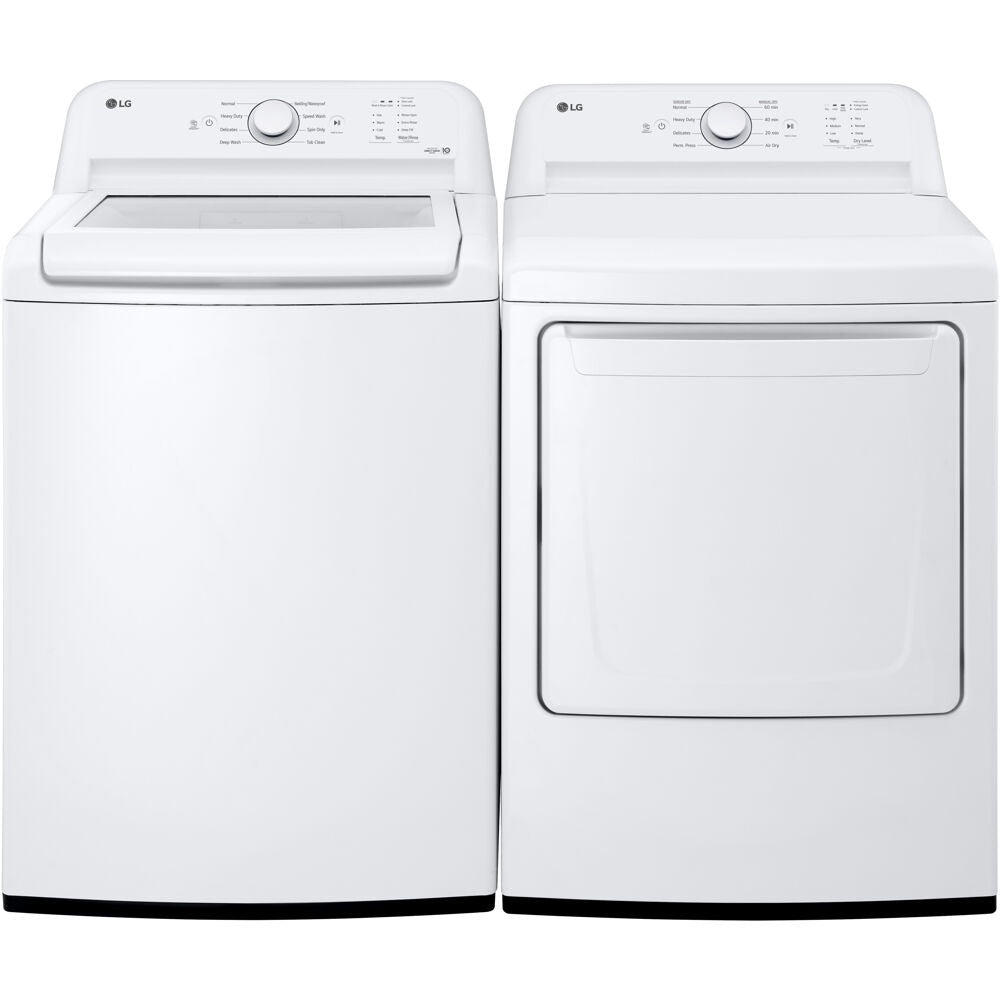 LG - 4.1 CF Top Load Washer (WT6105CW) & 7.3 CF Electric Dryer (DLE6100W) - WT6105CW-E-KIT