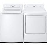 LG - 4.1 CF Top Load Washer (WT6105CW) & 7.3 CF Electric Dryer (DLE6100W) - WT6105CW-E-KIT
