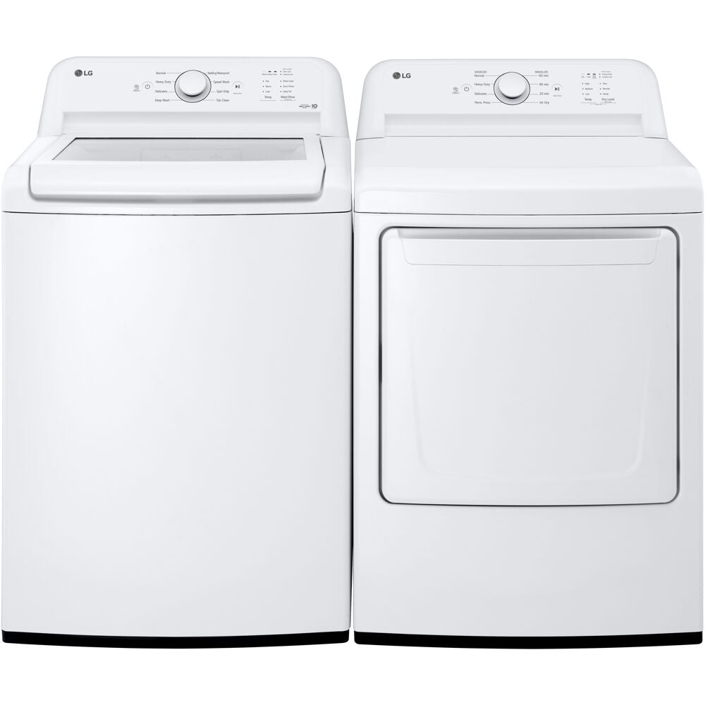 LG - 4.1 CF Top Load Washer (WT6105CW) & 7.3 CF Gas Dryer (DLG6101W) - WT6105CW-G-KIT