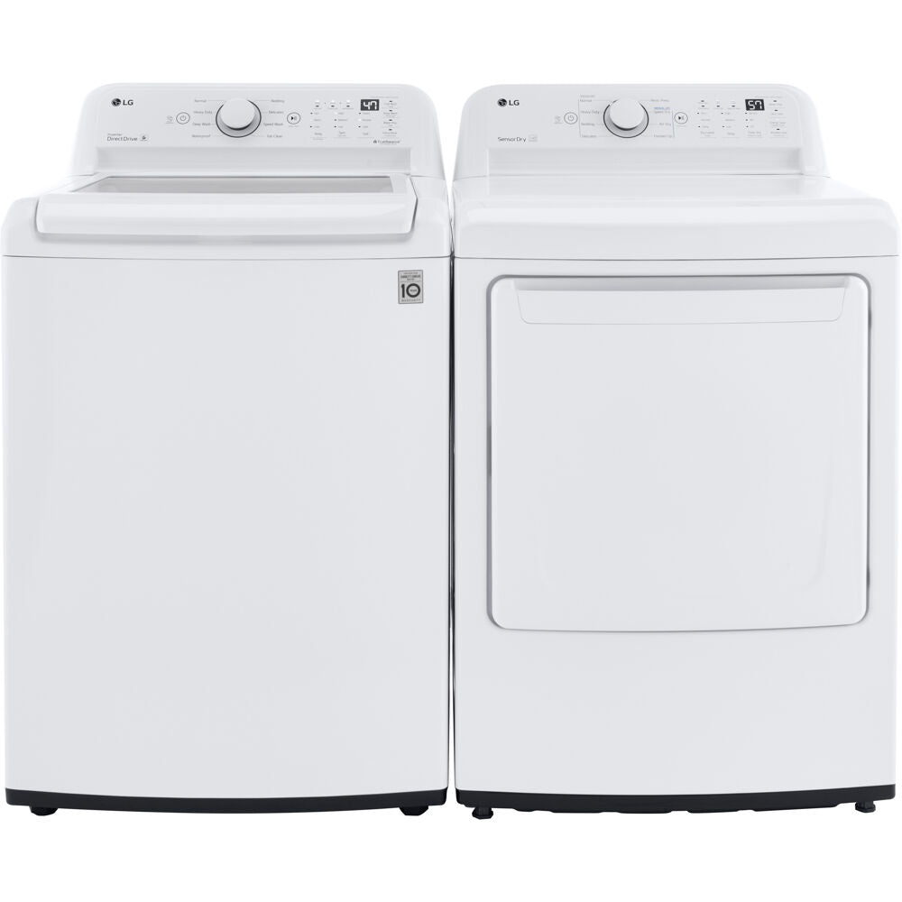 LG - 4.3 CF Top Load Washer (WT7000CW) & 7.3 CF Gas Dryer (DLG7001W) - WT7000CW-G-KIT