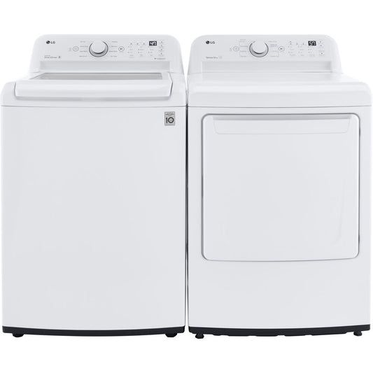 LG - 4.3 CF Top Load Washer (WT7000CW) & 7.3 CF Gas Dryer (DLG7001W) - WT7000CW-G-KIT