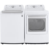 LG - 4.8 Top Load Washer (WT7155CW) & 7.3 CF Gas Dryer (DLG7151W) - WT7155CW-G-KIT
