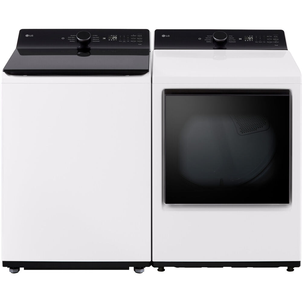 LG - 5.5 CF Top Load Washer (WT8400CW) + 7.3 CF Electric Dryer (DLE8400WE) - WT8400CW-E-KIT