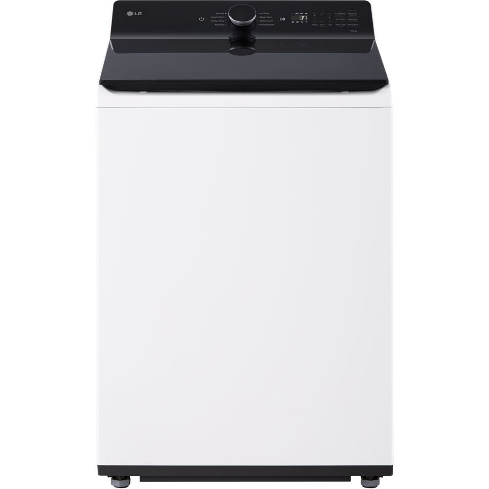 LG - 5.5 CF Top Load Washer, TurboWash 3D, Wi-Fi, Easy Unload, Agitator - WT8405CW