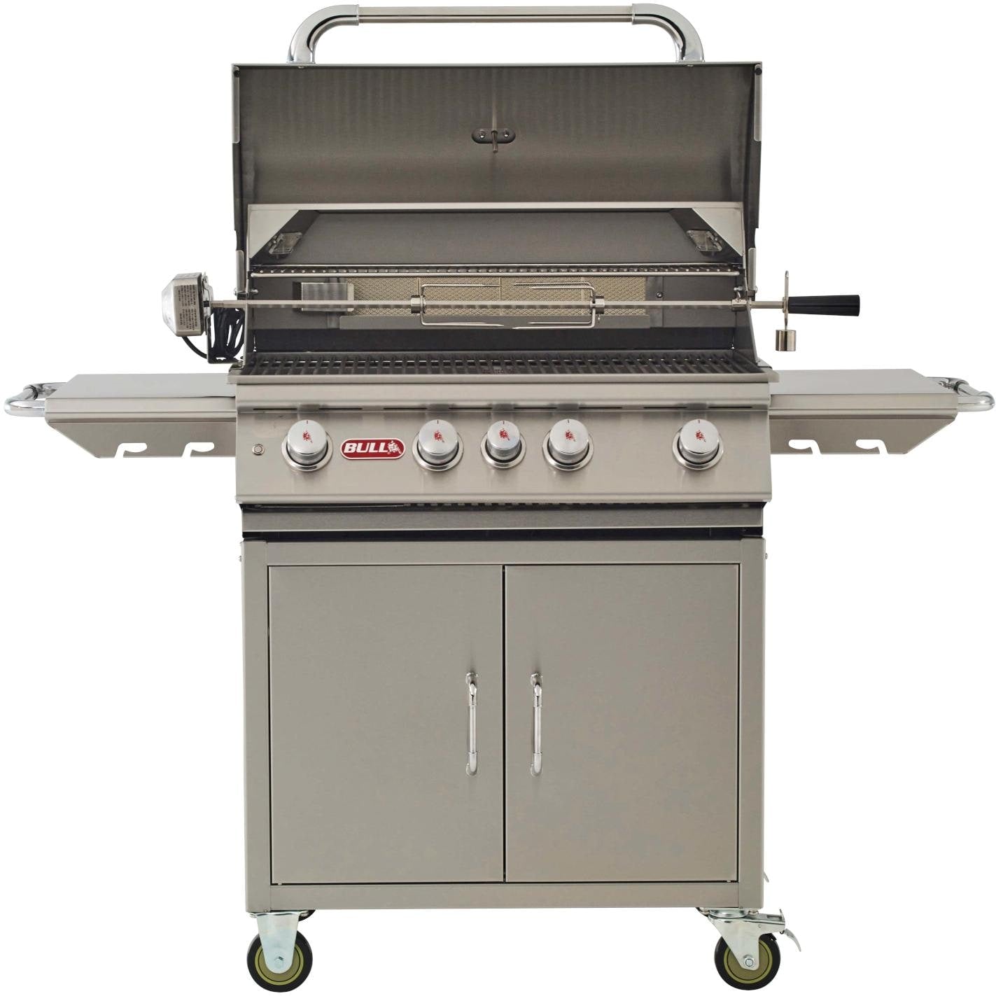 Bull Grills - 30-Inch 4-Burner Freestanding Propane OR Natural Gas Grill with Rear Infrared Burner