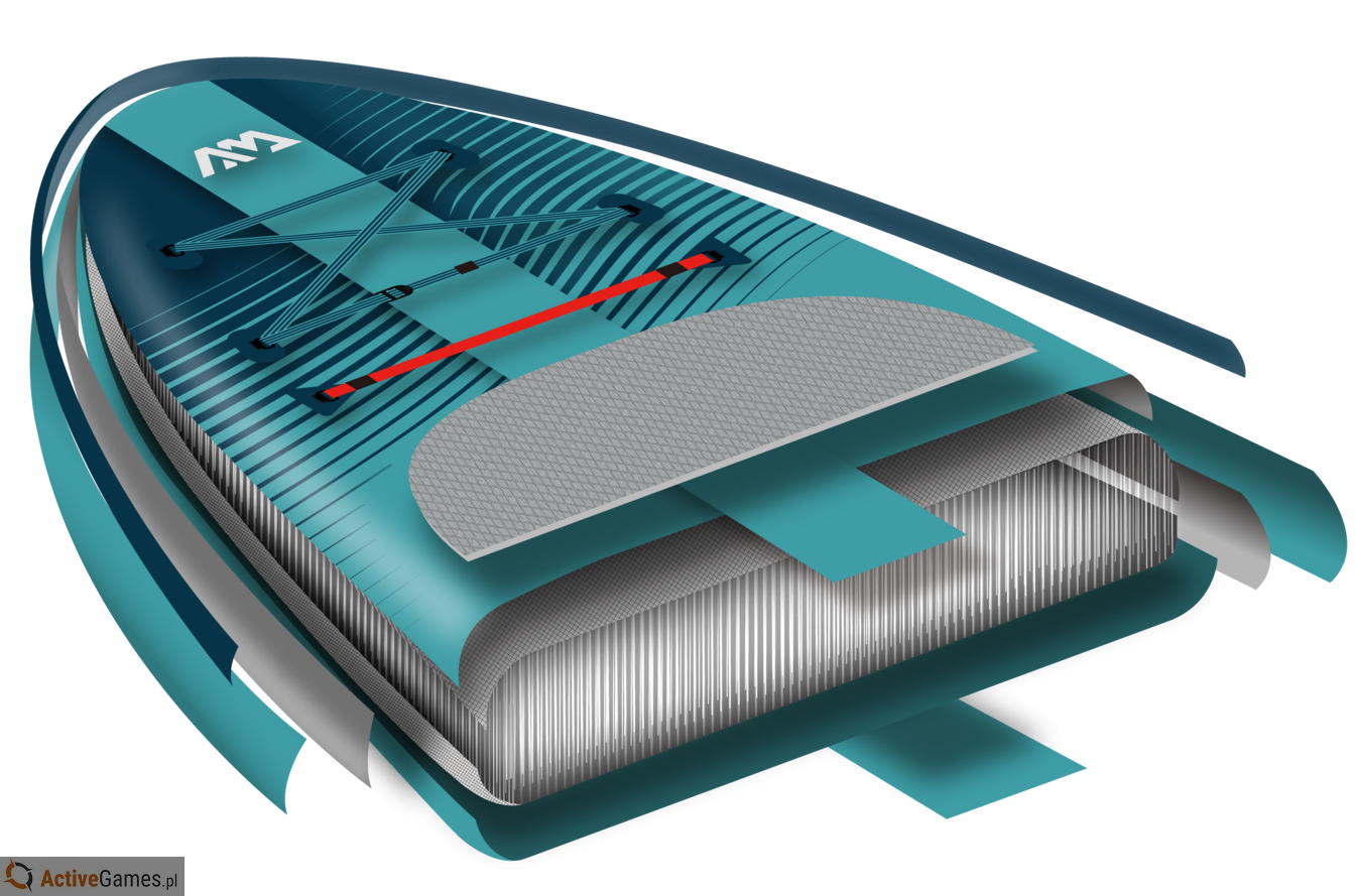 Aqua Marina - Beast (Aqua Splash) - Advanced All-around iSUP, 3.2m/15cm, with carbon/fiberglass hybrid PASTEL paddle and coil leash | BT-23BEP