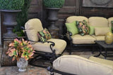 Gensun Outdoor Chairs Gensun - Florence Cast Aluminum Cushion Swivel Rocker Lounge Chair - 10230024