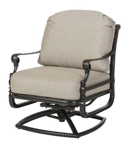 Gensun Outdoor Chairs Gensun - Grand Terrace Cast Aluminum Cushion Swivel Rocking Lounge Chair - 10340024
