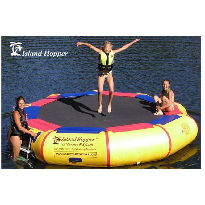 Island Hopper Water Trampolines - 10' "Bounce & Splash & Bouncer Slide" - Water Park - 10'BNS-WP