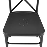 Crosley Furniture - Astrid 2Pc Indoor/Outdoor Metal Dining Chair Set Matte Black - 2 Chairs