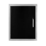 Wildfire Outdoor - Vertical Single Door 16"x22" BLACK SS - WF-VSD1622-BSS