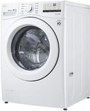 LG - 4.5 cu. ft. Large Capacity High Efficiency Stackable Front Load Washer in White - WM3400CW