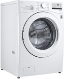 LG - 4.5 cu. ft. Large Capacity High Efficiency Stackable Front Load Washer in White - WM3400CW