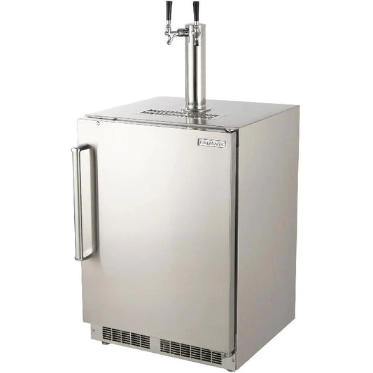 Fire Magic - 24 1/2 Inch Outdoor Rated Dual Tap Kegerator, Left | 3594-DL