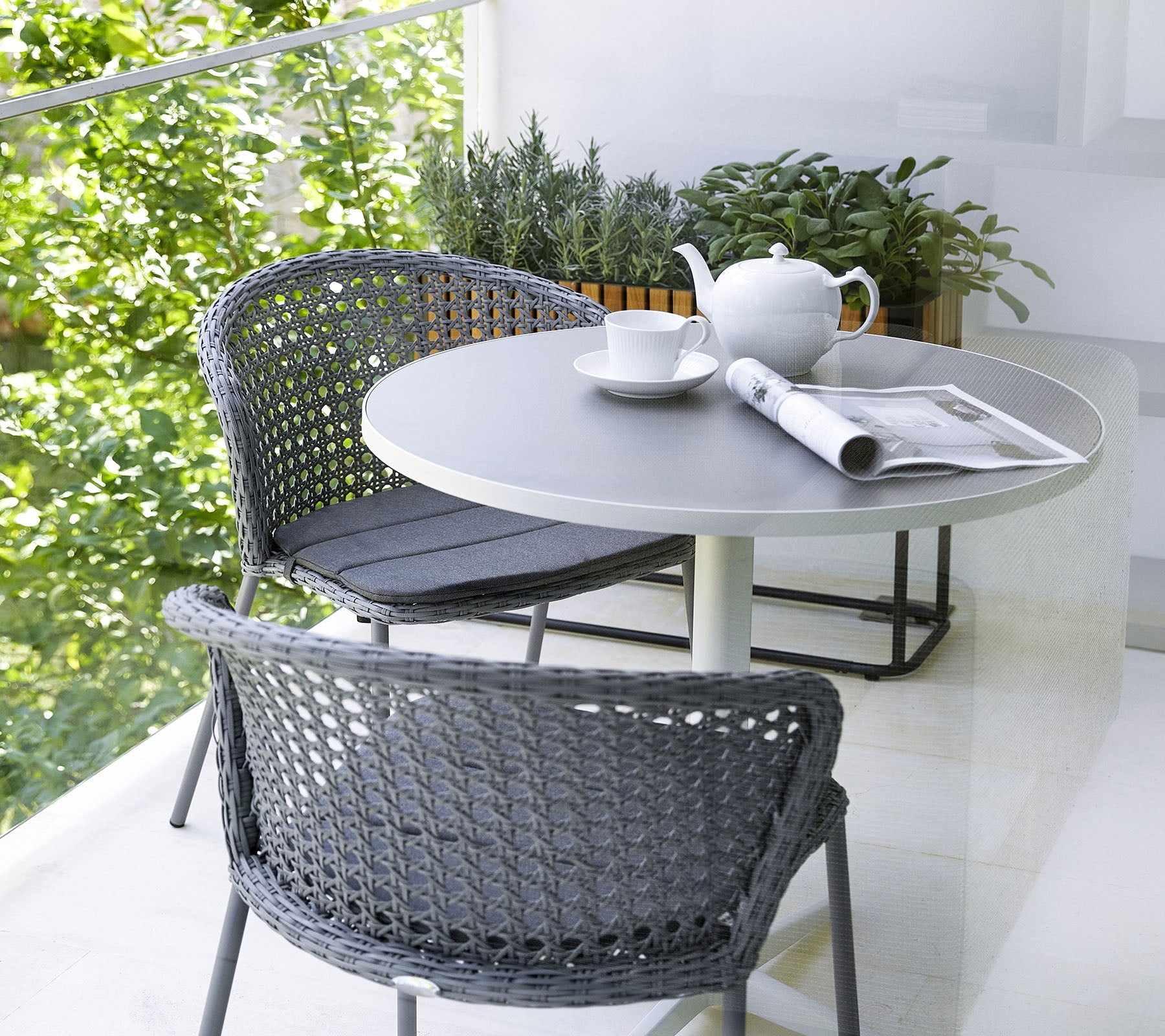 Cane-Line - Drop café table dia. 60 cm | Aluminium | 50400